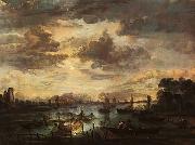 Fishing at Moonlight Aert van der Neer